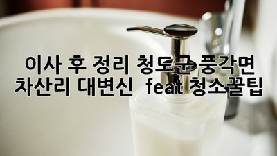 🏡 이사 후 정리, 청도군 풍각면 차산리 대변신! ✨ (feat. 청소꿀팁)