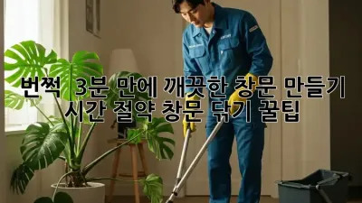 번쩍! ✨ 3분 만에 깨끗한 창문 만들기: 시간 절약 창문 닦기 꿀팁!